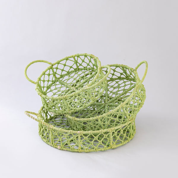 handwoven Green Baskets