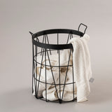 Geometric Design Basket With Handles