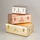 SET OF 3 VINTAGE STYLE TRUNK BOXES