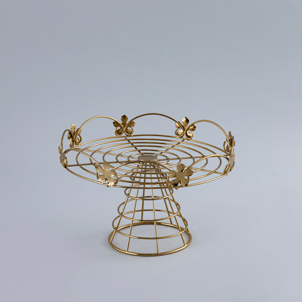 flora gold cake stand