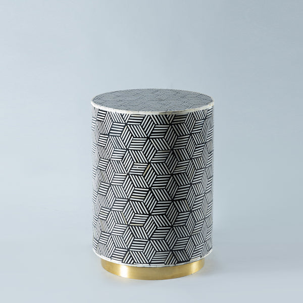 Cylindrical Pattern Side Table