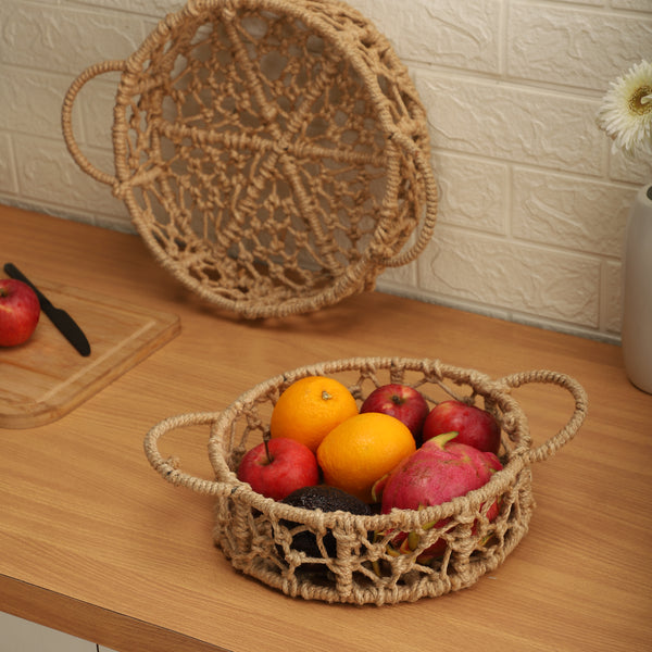 Handwoven jute basket