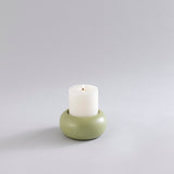 CANDLE HOLDERS GREEN - SET OF 5