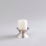 CANDLE HOLDERS NICKLE - SET OF 5