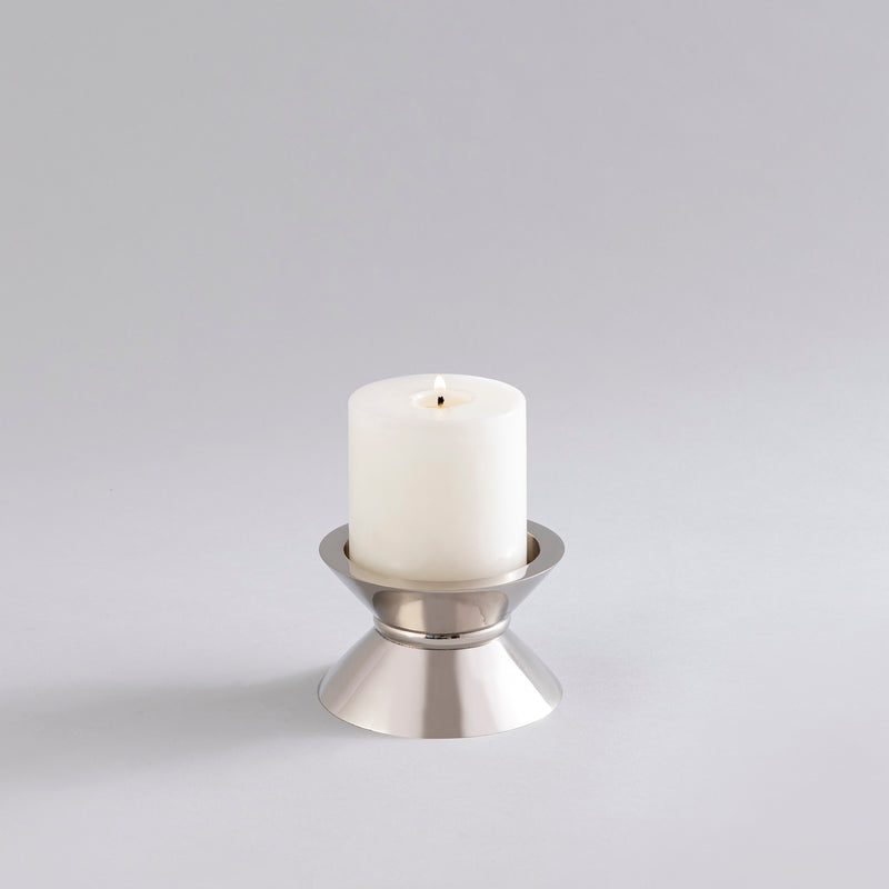 CANDLE HOLDERS NICKLE - SET OF 5