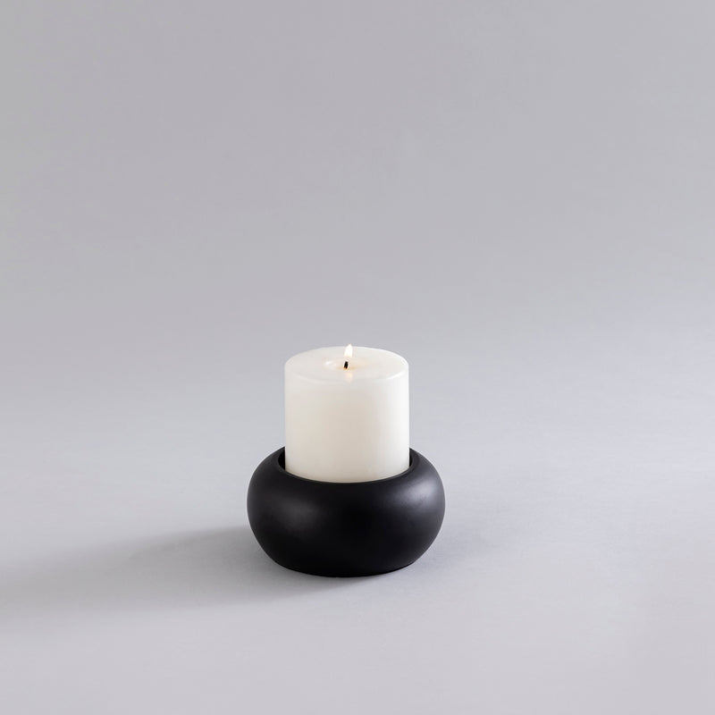 CANDLE HOLDERS BLACK - SET OF 5