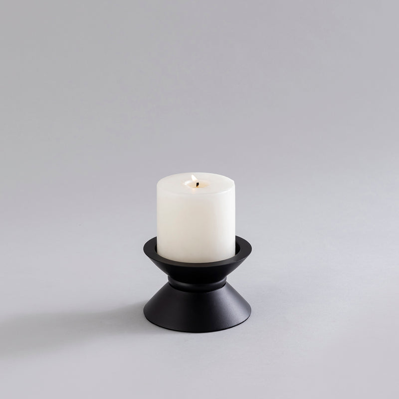 CANDLE HOLDERS BLACK - SET OF 5