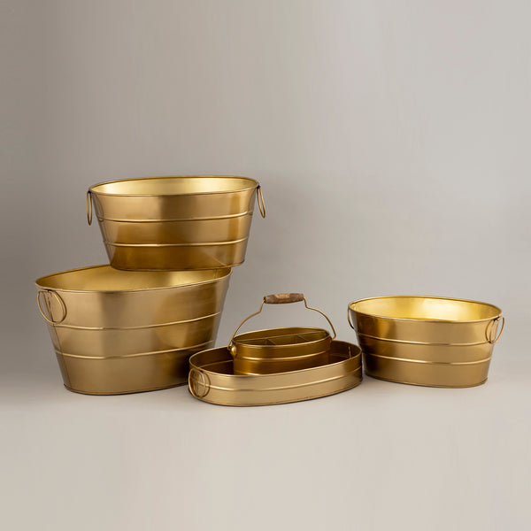 Gold party bucket set