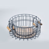 S/2 round baskets with handle