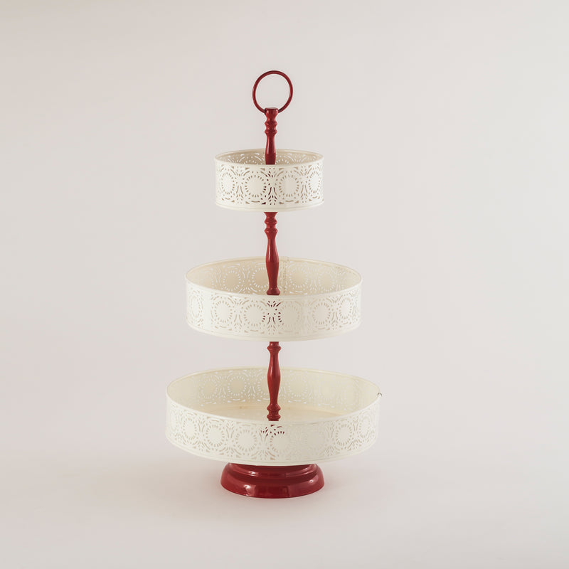 ETCH RED AND IVORY STAND