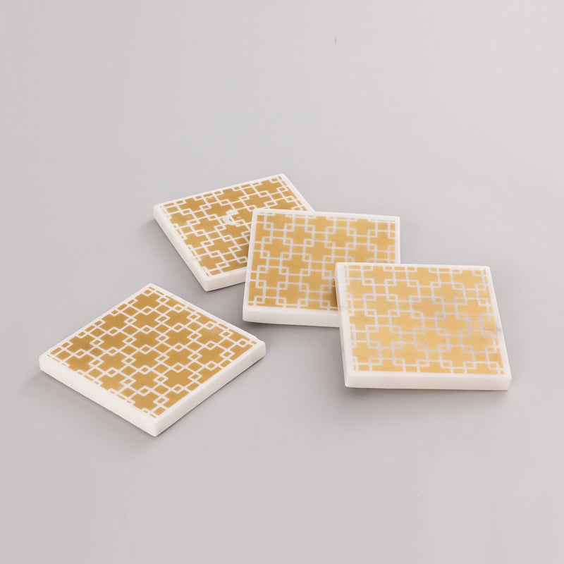 Handmade Marble Tile Coasters