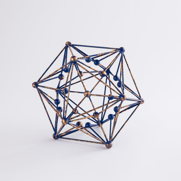 Blue-Gold Decorative Stand