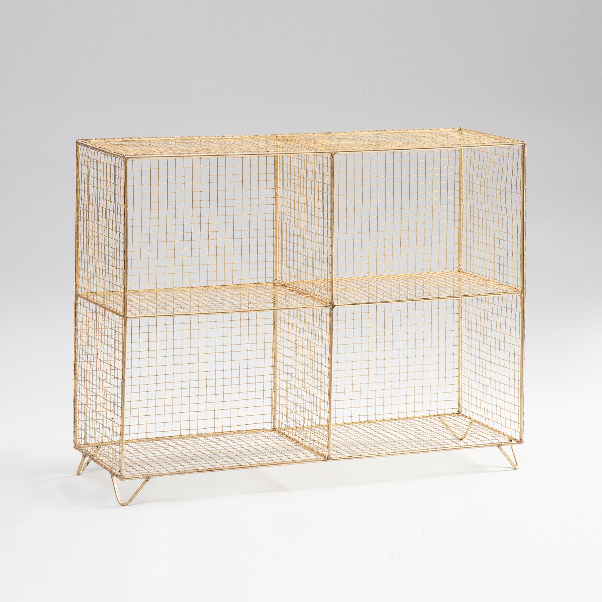 2-Shelf Golden Iron Rack – Indecraft