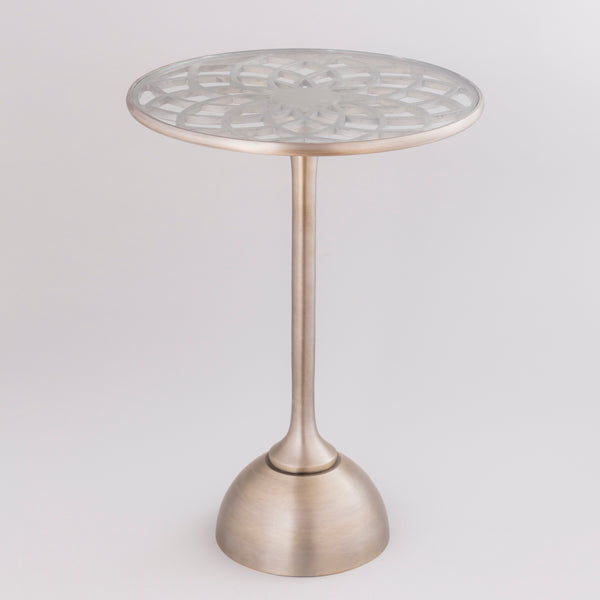 Pewter flora Side Table