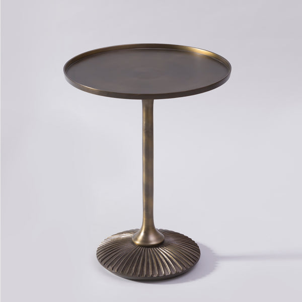 Antique brass side table