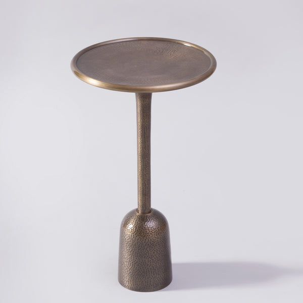 Antique brass drink table