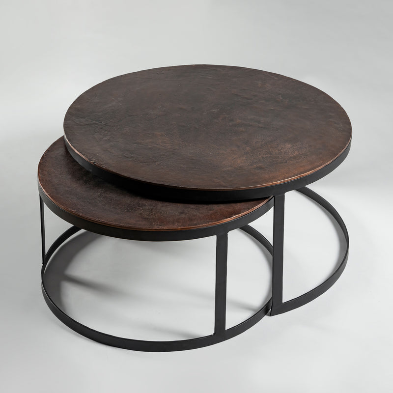 Antique copper s/2 table