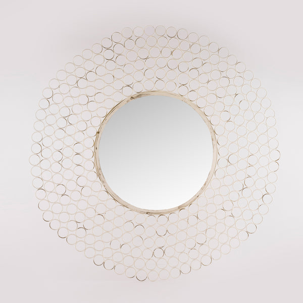 White Round Wall Mirror