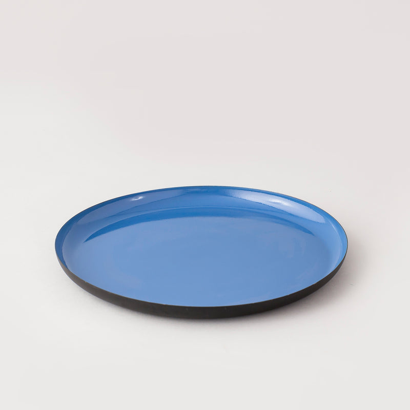 Iron-Based Blue Round Tray